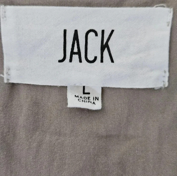 Jack asymmetrical cropped lightweight jacket khaki size large - Picture 3 of 6